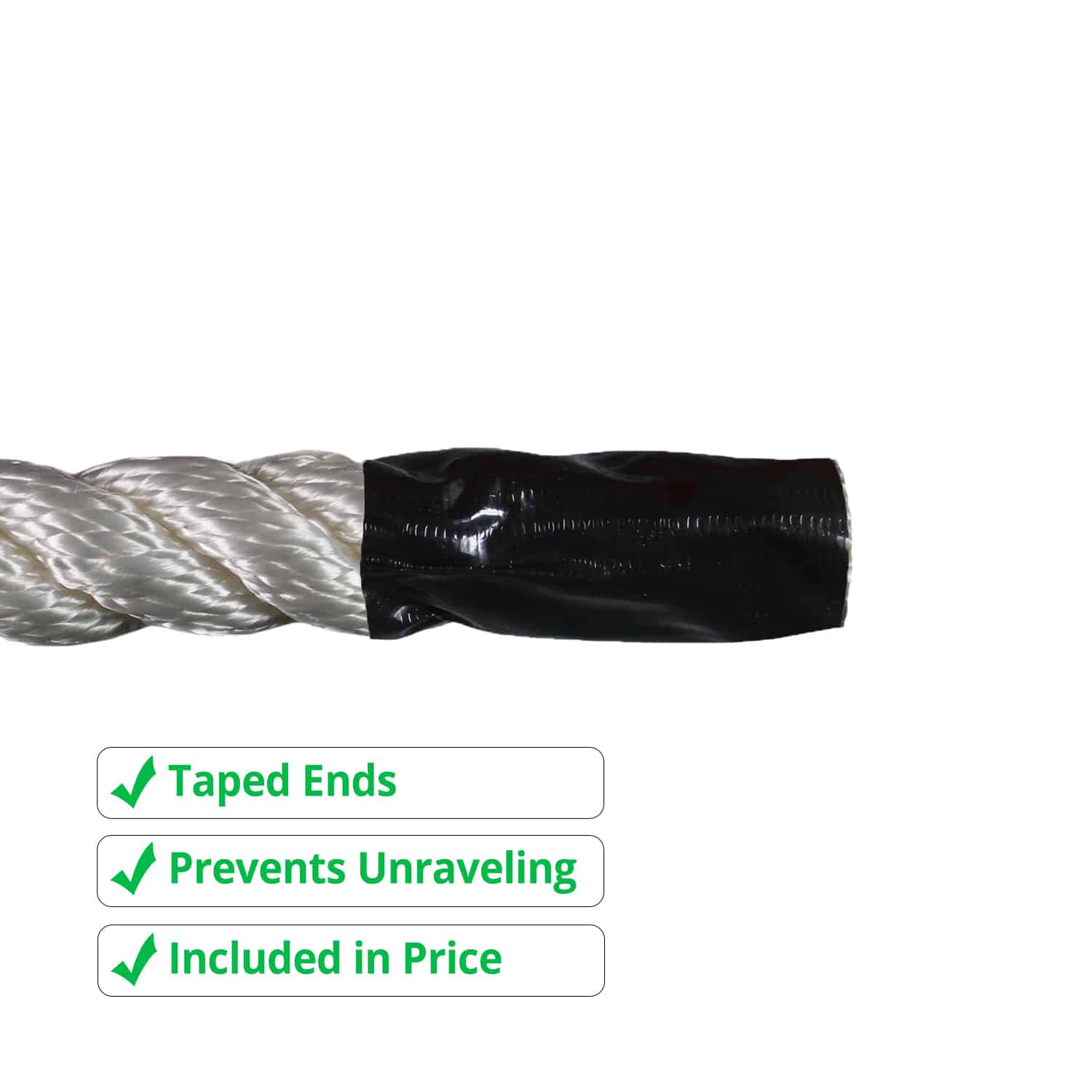 20mm White Nylon Rope (Sold by Metre)