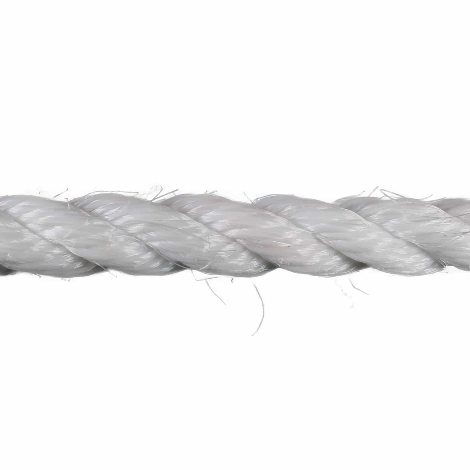 20mm White Staple Spun Rope (Sold by Metre)