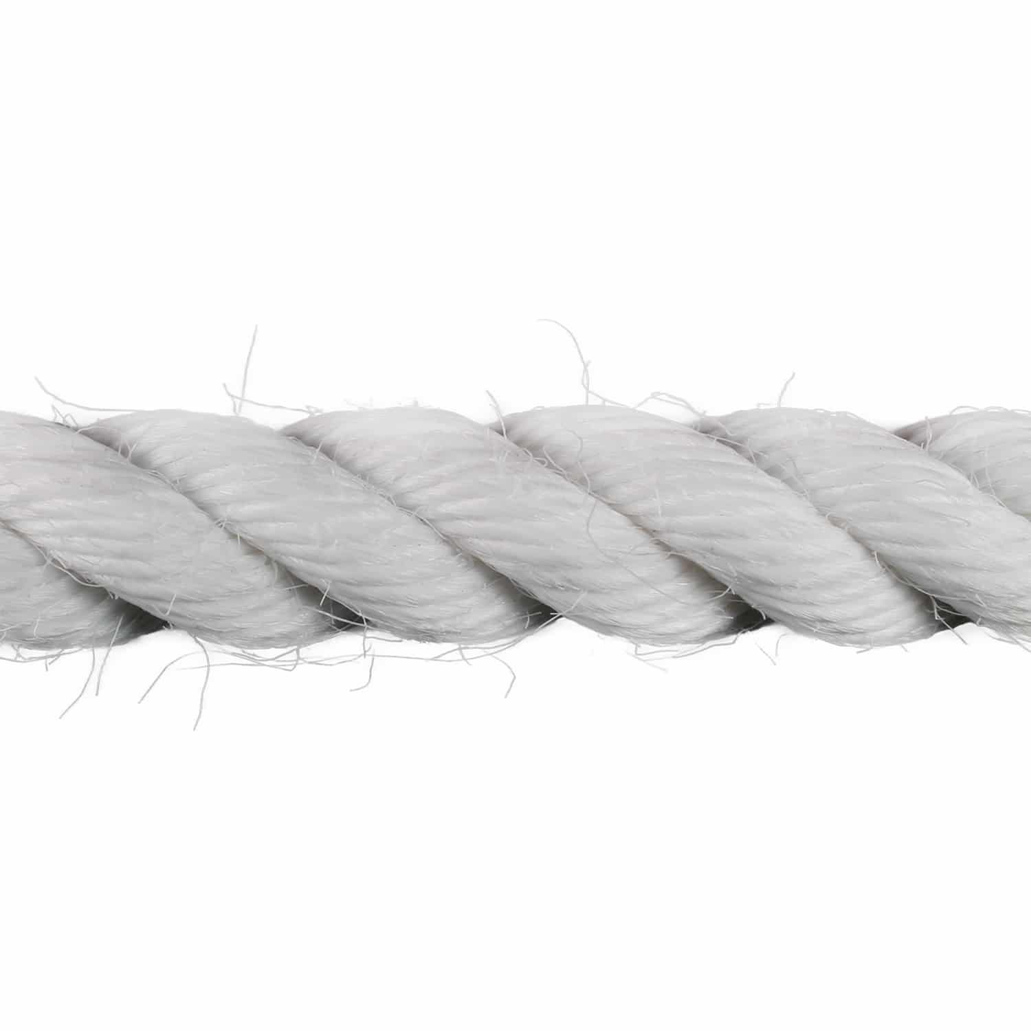 28mm White Staple Spun Rope (Sold by Metre)