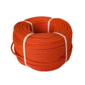 8mm Orange Polyethylene Rope (220m Coil)