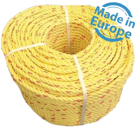 10mm Yellow with Red Fleck Leaded Polysteel Rope (220m Coil)