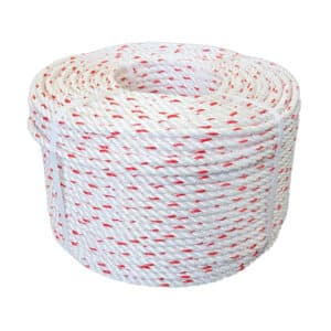 10mm White with Red Fleck Floaty Polysteel Rope (220m Coil)