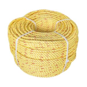 12mm Yellow with Red Fleck Leaded Polysteel Rope (220m Coil)