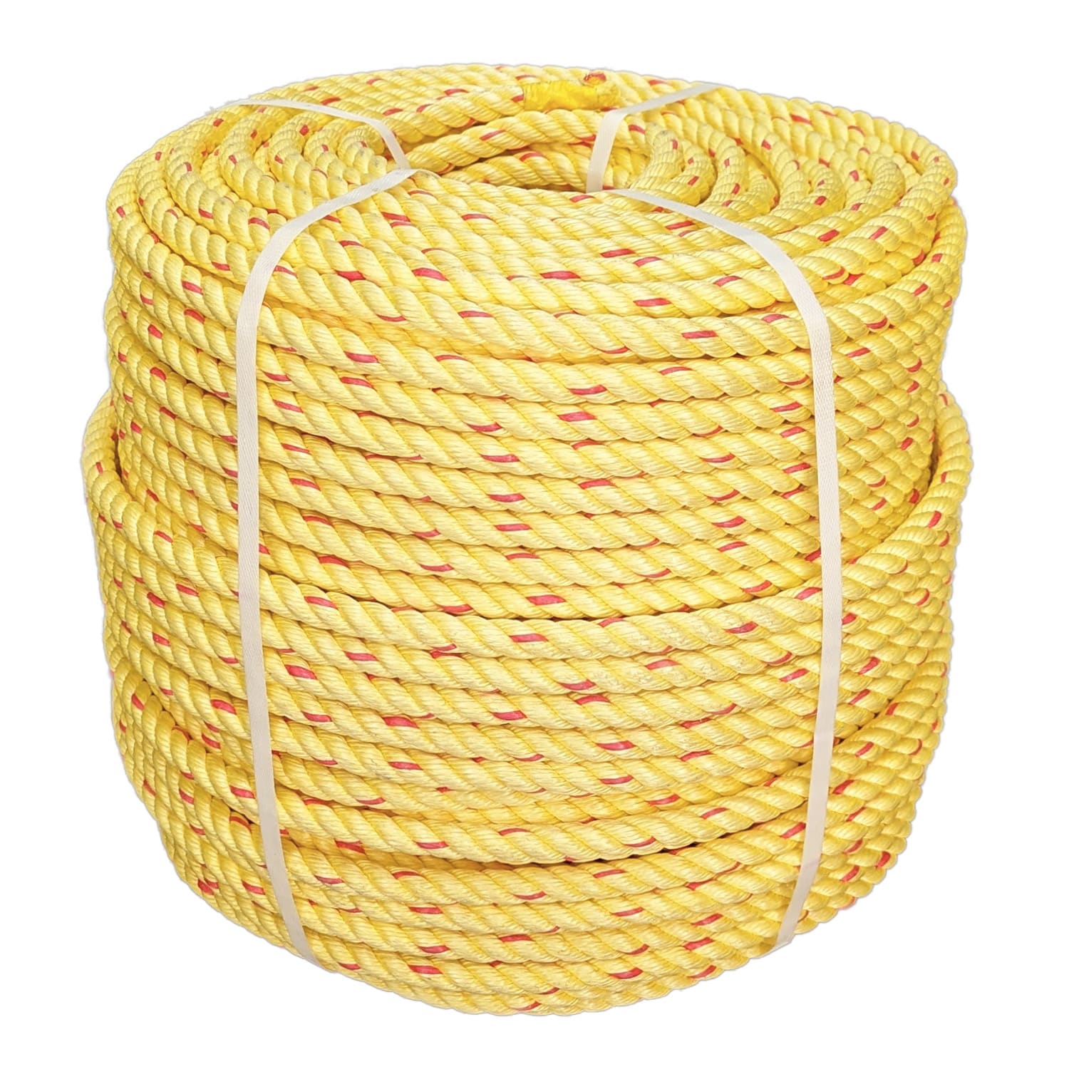 16mm Yellow with Red Fleck Leaded Polysteel Rope (220m Coil)