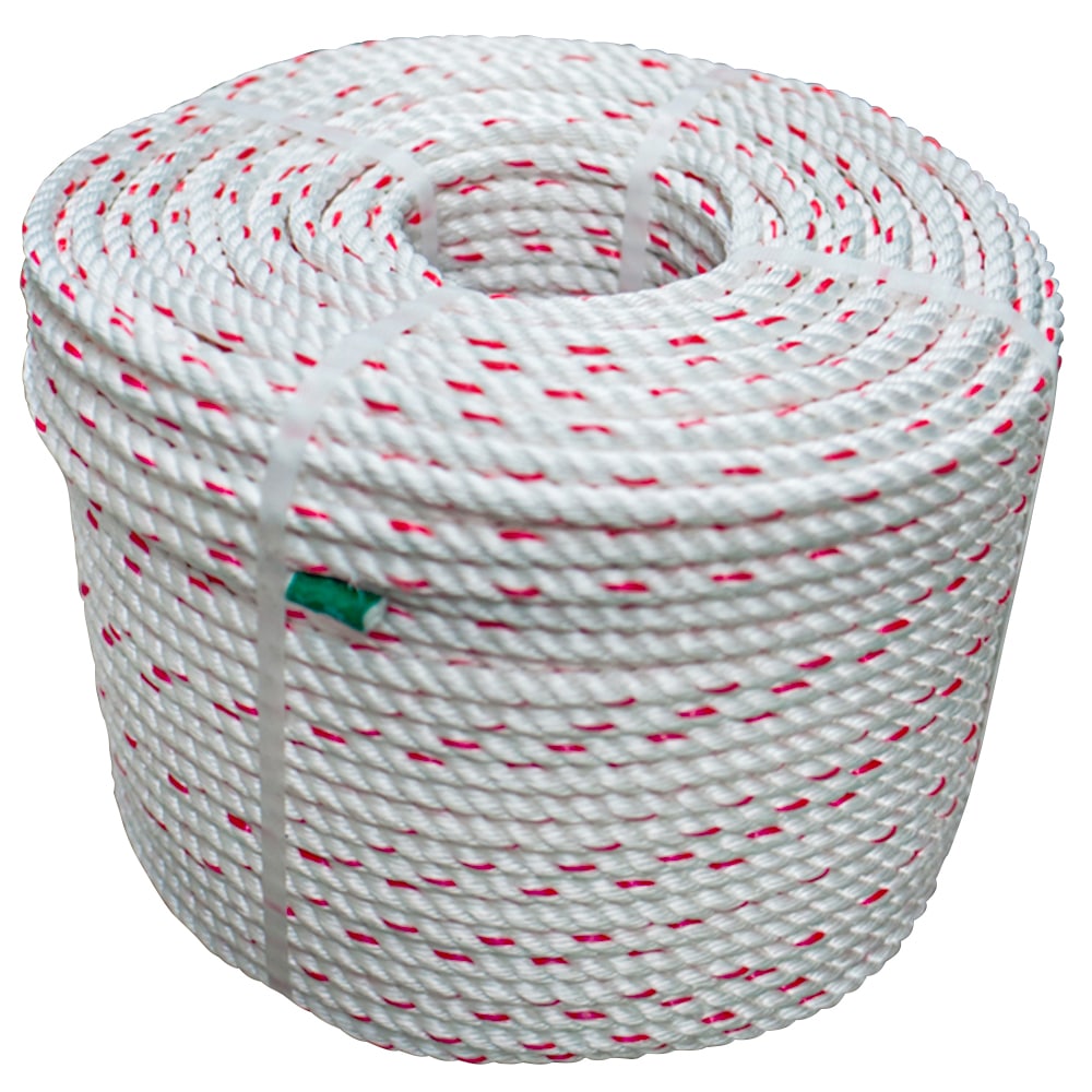 14mm White with Red Fleck Floaty Polysteel Rope (220m Coil)