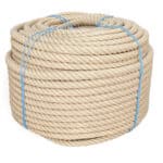 36mm Natural Flax Hemp Rope (220m Coil)