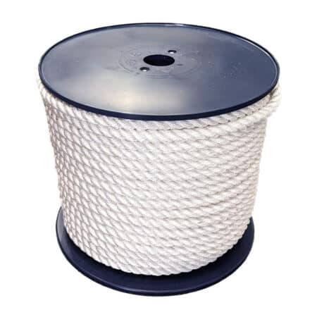 10mm White Polyester Rope (100m Reel)