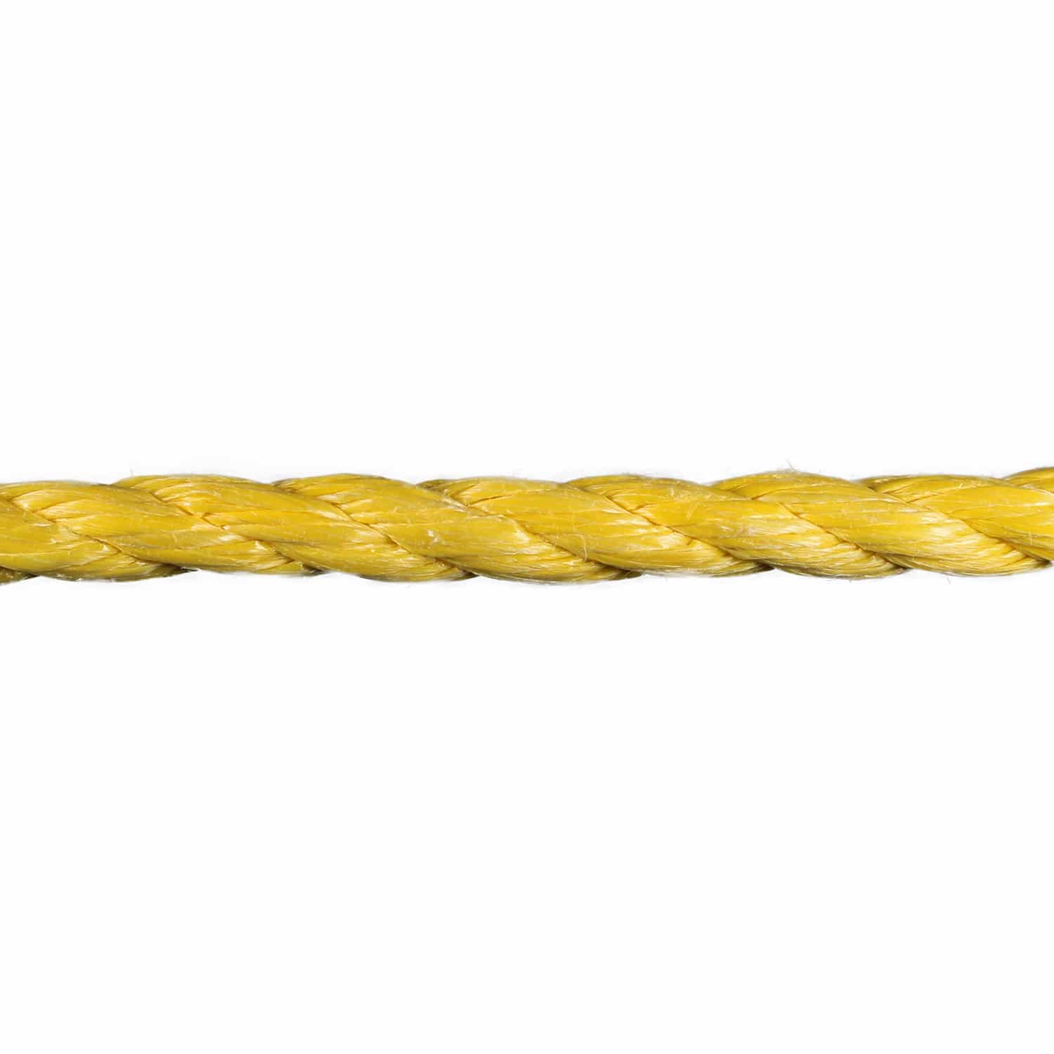 12mm Yellow Polypropylene Rope (Sold by Metre)