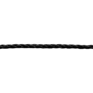 6mm Black Polypropylene Rope (Sold By Metre)
