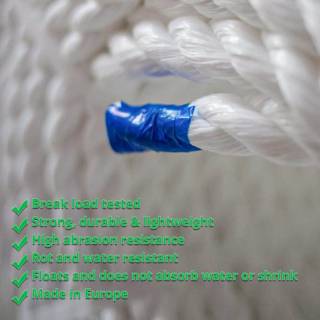 24mm White Polypropylene Rope (220m Coil) Buy Rope