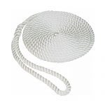 8m x 12mm White Nylon Mooring Rope