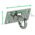 Chrome Decking Rope Eye Plate