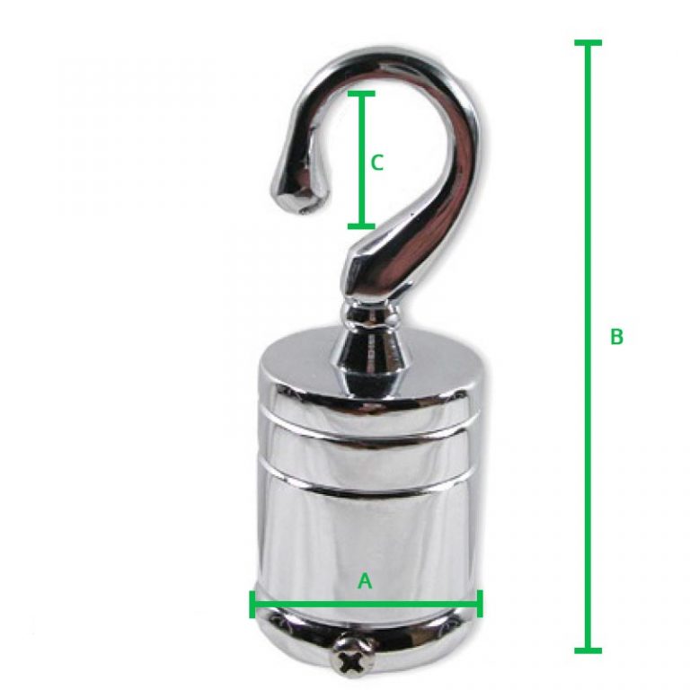 24mm Chrome Rope Hook End with Cross Screw | Buy Rope