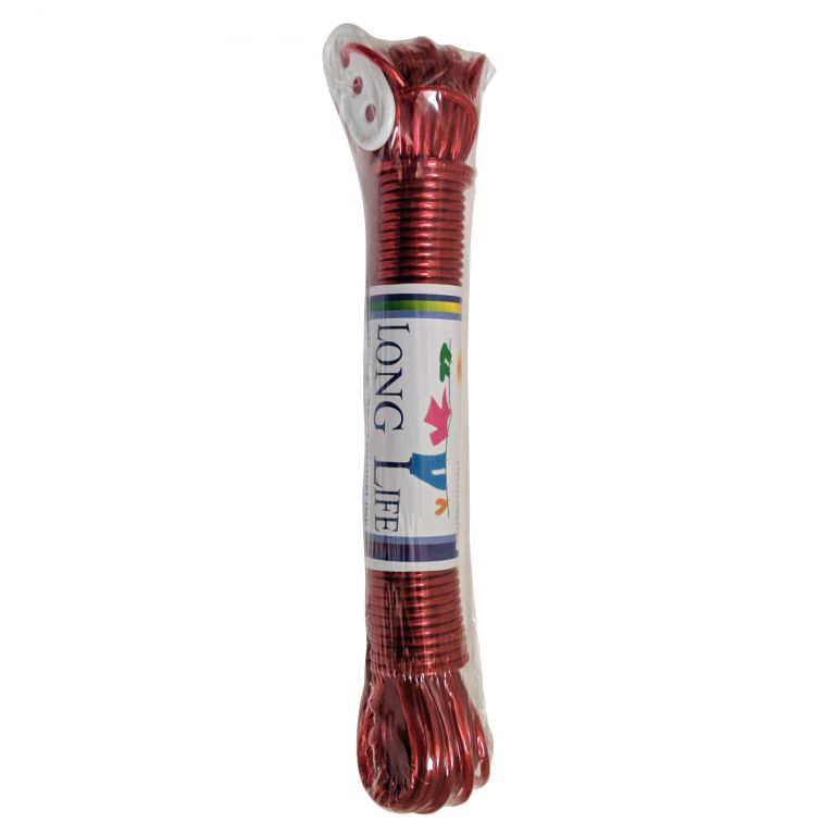 Red PVC Coated Wire Washing Line (15m Long) Buy Rope