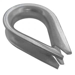 1/8 Inch Galvanized Cable Wire Rope Thimbles – 25 Pack