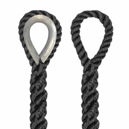 Black Polypropylene Rope Splice