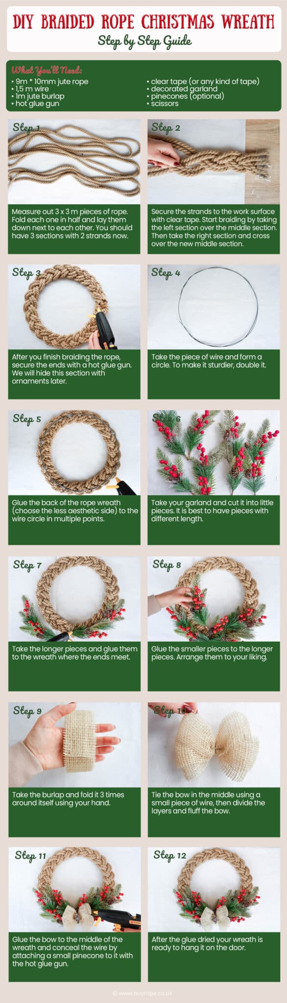 How to Make a Christmas Wreath (FREE PDF)