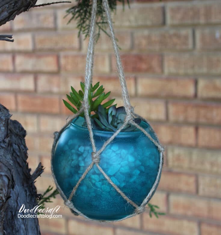 hanging-rope-planter