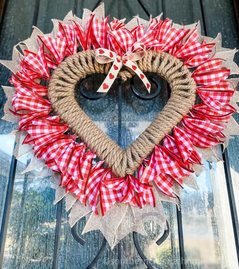 Burlap Heart Wreath DIY - Dappled Skies and Diys