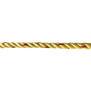 10mm Yellow with Red Fleck Leaded Polysteel Rope (Sold By Metre)