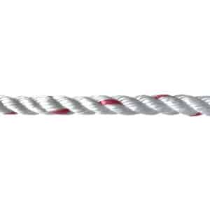 12mm White with Red Fleck Floaty Polysteel Rope (Sold By Metre)
