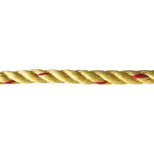 12mm Yellow with Red Fleck Leaded Polysteel Rope (Sold By Metre)