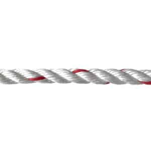 14mm White with Red Fleck Floaty Polysteel Rope (Sold By Metre)
