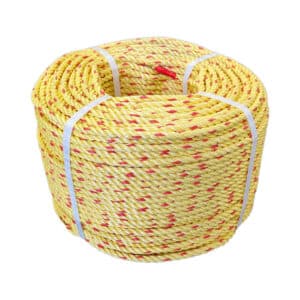 8mm Yellow with Red Fleck Leaded Polysteel Rope (220m Coil)