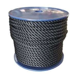 12mm Black Polyester Rope (100m Reel)