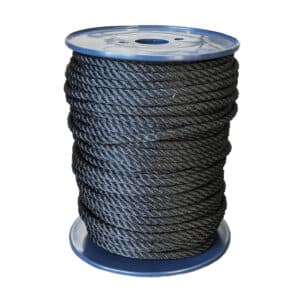 8mm Black Polyester Rope (100m Reel)