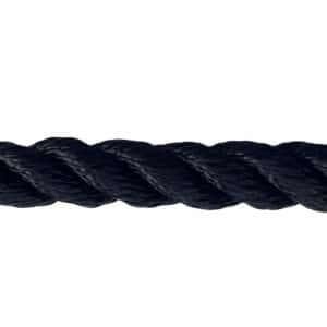 24mm Black Polysilk Rope (Sold By Metre)
