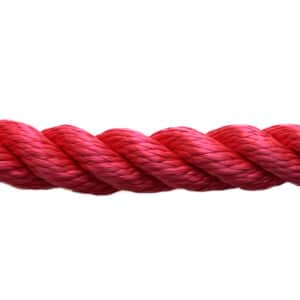 24mm Red Polysilk Rope (Sold By Metre)